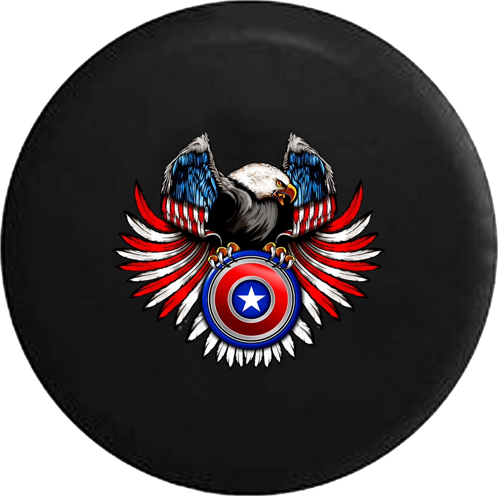 American Eagle Red White Blue Captain American Shield 