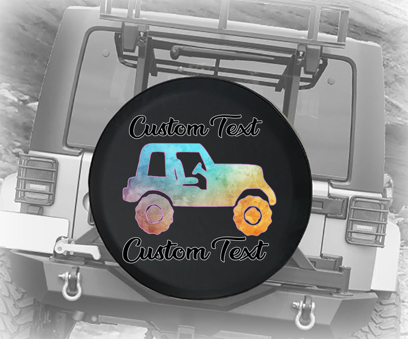 Pastel Watercolor Offroad Topless Cute - Personalized Spare Tire Cover