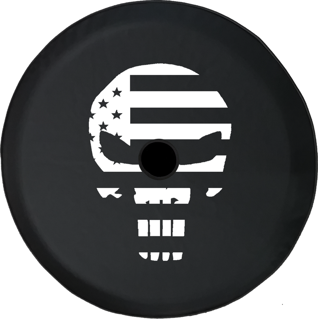 Jeep Wrangler JL Backup Camera American Patriot Flag Punisher Skull B165