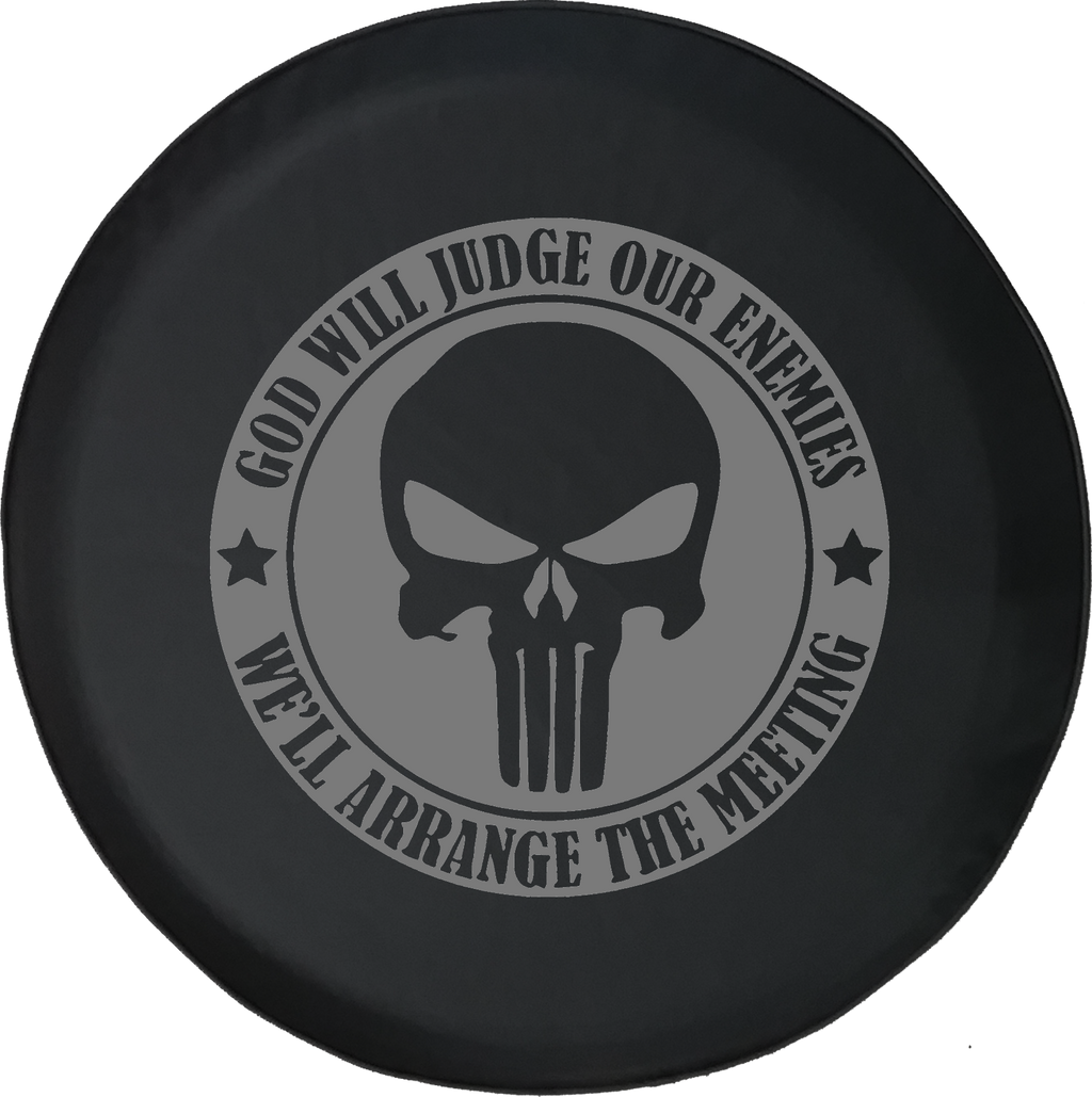 Punisher Skull Offroad RV Camper Spare Tire Cover-35 inch