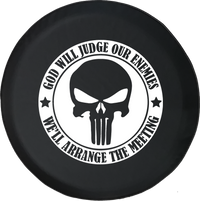Jeep Liberty Tire Cover With God Will Judge Enemies