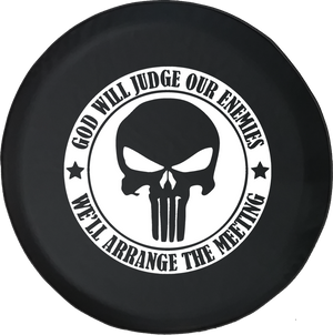 Jeep Liberty Tire Cover With God Will Judge Enemies