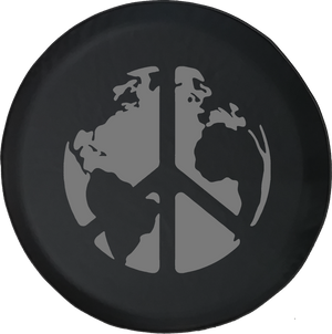 World Peace Sign Global Harmony & Love Offroad Jeep RV Camper Spare Tire Cover J152 - TireCoverPro 
