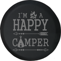 Jeep Liberty Tire Cover With I'm A Happy Camper Print (Liberty 02-12) - TireCoverPro 