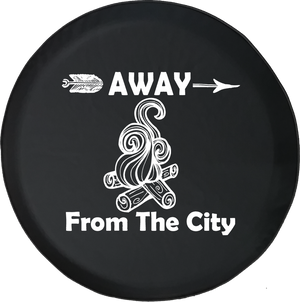 Jeep Liberty Tire Cover With Away from the City