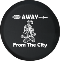 Jeep Wrangler Tire Cover With Away from the City (Wrangler JK, TJ, YJ) - TireCoverPro 