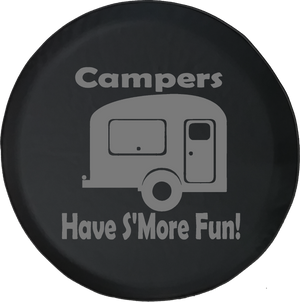 Campers Have S'more Fun Camping Travel Trailer Offroad Jeep RV Camper Spare Tire Cover J275 - TireCoverPro 