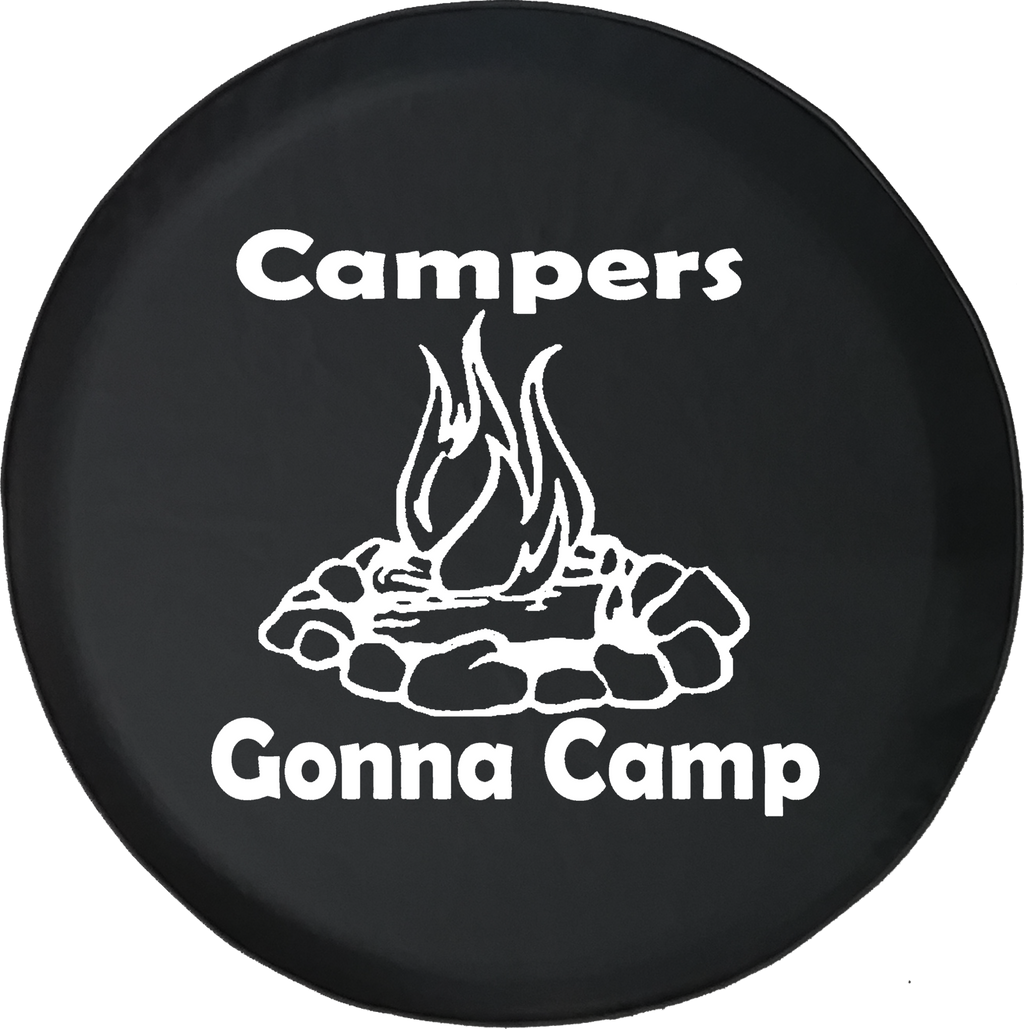 Jeep Liberty Tire Cover With Campers Gonna Camp Print