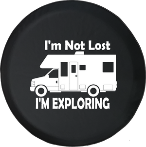 I'm Not Lost I'm Exploring RV Motorhome Trailer Offroad Jeep RV Camper Spare Tire Cover J285 - TireCoverPro 