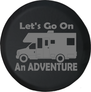 Let's Go on an Adventure RV Motorhome Camping Travel Offroad Jeep RV Camper Spare Tire Cover J299 - TireCoverPro 