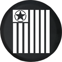 Jeep Wrangler Tire Cover With Tactical Military Star (Wrangler JK, TJ, YJ)