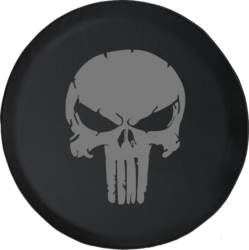 Cracked Punisher Skull with Angry Eyes Offroad Jeep RV Camper Spare Tire Cover J332 - TireCoverPro 