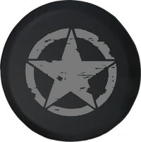 Oscar Mike On Mission Vintage Star Offroad Jeep RV Camper Spare Tire Cover K225 - TireCoverPro 