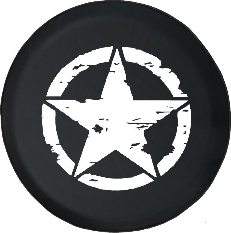 Oscar Mike On Mission Vintage Star Offroad Jeep RV Camper Spare Tire Cover K225 - TireCoverPro 