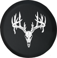 Whitetail Deer Skull AntlersOffroad Jeep RV Camper Spare Tire Cover LV172 - TireCoverPro 
