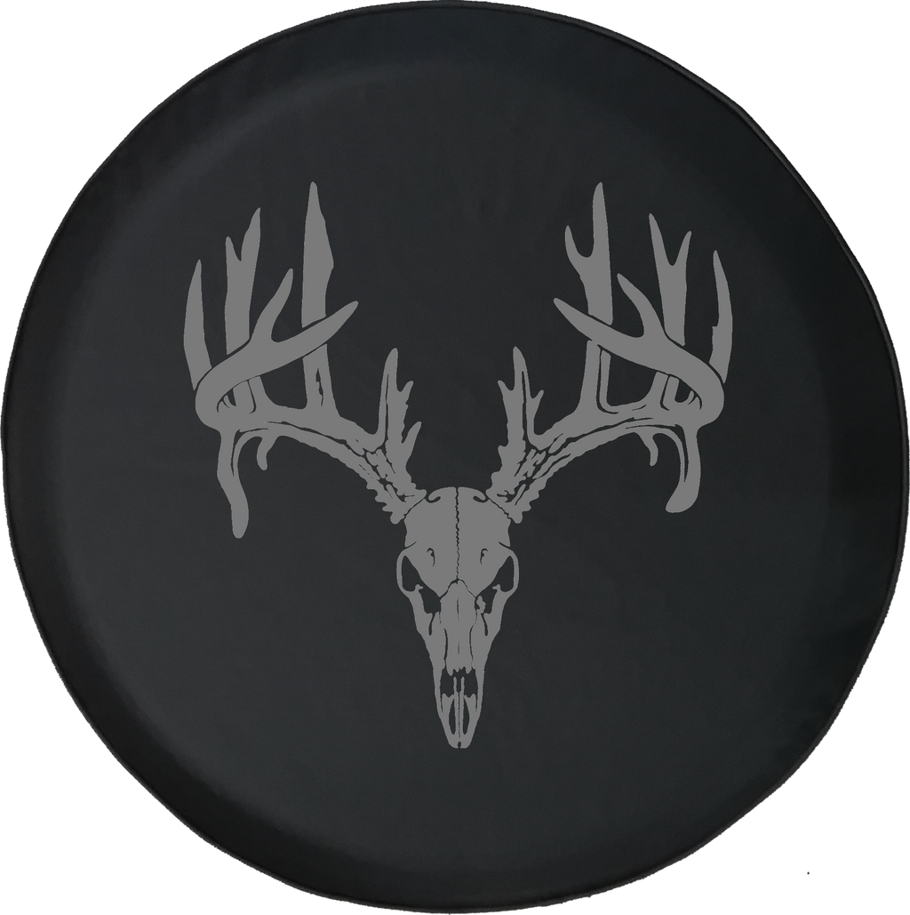 Whitetail Deer Skull AntlersOffroad Jeep RV Camper Spare Tire Cover LV172 - TireCoverPro 