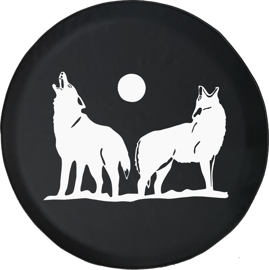 Wolves Howling in the MoonlightOffroad Jeep RV Camper Spare Tire Cover LV180 - TireCoverPro 