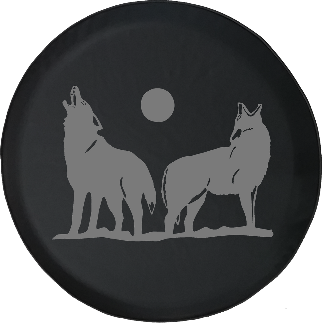 Wolves Howling in the MoonlightOffroad Jeep RV Camper Spare Tire Cover LV180 - TireCoverPro 