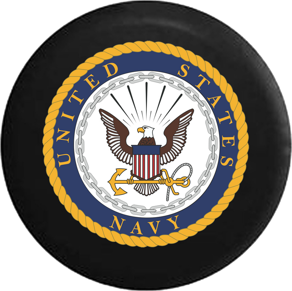 Jeep Wrangler Spare Tire Cover With US Navy (Wrangler JK, TJ, YJ)