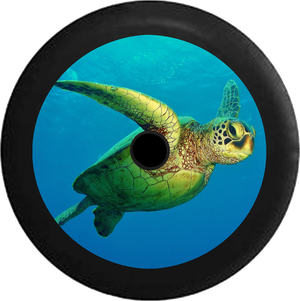 Jeep Wrangler JL Backup Camera Full Color Endangered Sea Turtle Carribean Ocean Life Jeep Jeep Camper Spare Tire Cover 35 inch R103