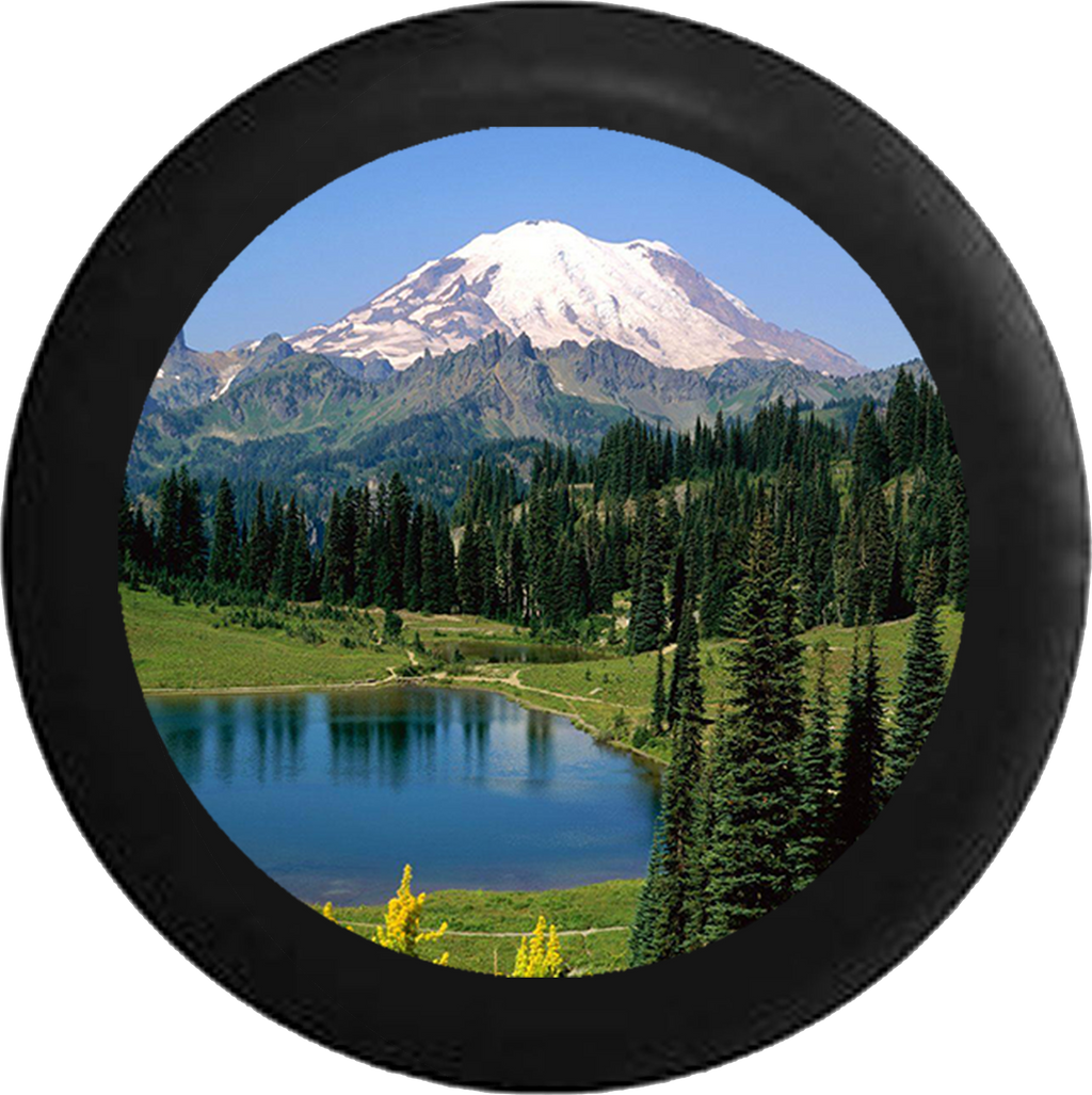 Jeep Wrangler Tire Cover With Pine Forest Print (Wrangler JK, TJ, YJ)