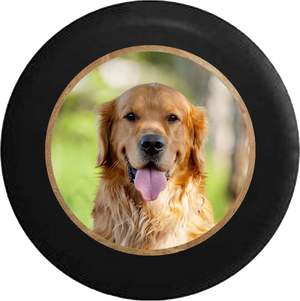 Golden Lab Retriever Hunting Dog - Man's Best Friend Jeep Camper Spare Tire Cover BLACK-CUSTOM SIZE/COLOR/INK- R178 - TireCoverPro 