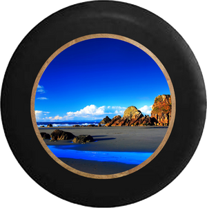 Jeep Liberty Tire Cover With Caribbean Beach Print