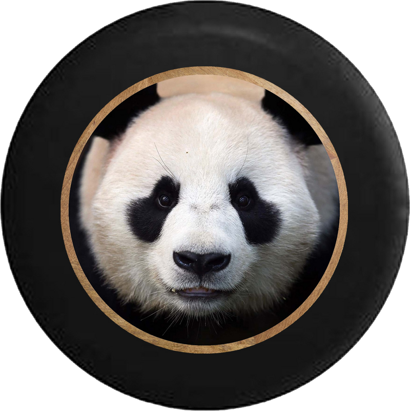 Cute Panda Staring Back at You Jeep Camper Spare Tire Cover BLACK-CUSTOM SIZE/COLOR/INK- R216 - TireCoverPro 