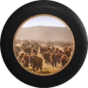Jeep Liberty Spare Tire Cover With Bulls Running (Liberty 02-12) - TireCoverPro 