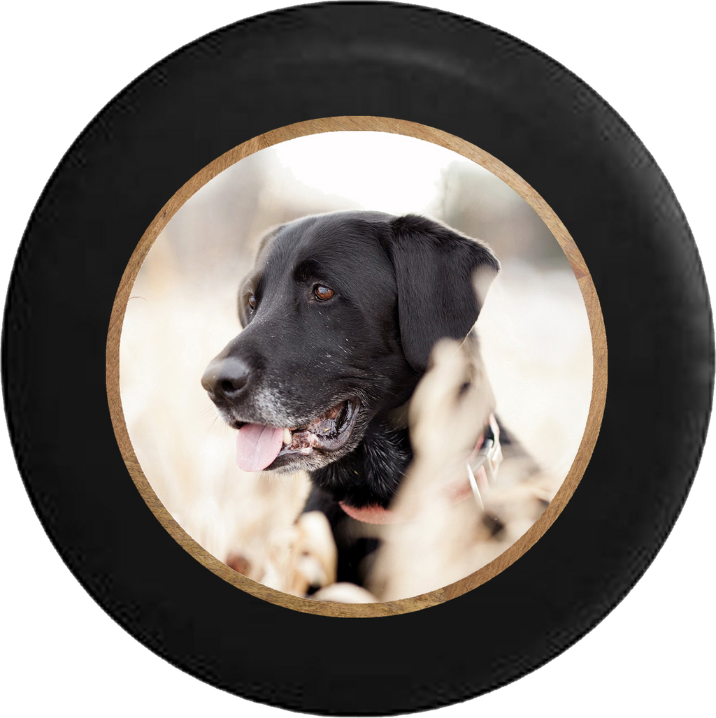 Black Lab Retriever Hunting Dog Jeep Camper Spare Tire Cover BLACK-CUSTOM SIZE/COLOR/INK- R229 - TireCoverPro 