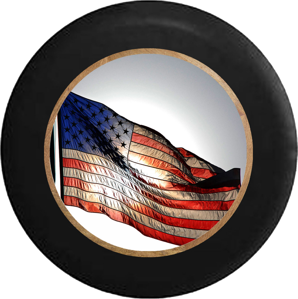 Jeep Liberty Tire Cover With US Flag