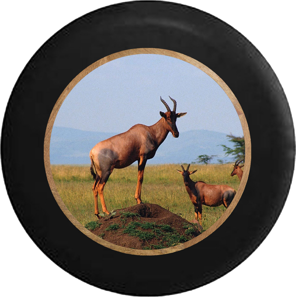 Antelopes in the Wild Jeep Camper Spare Tire Cover BLACK-CUSTOM SIZE/COLOR/INK- R261 - TireCoverPro 