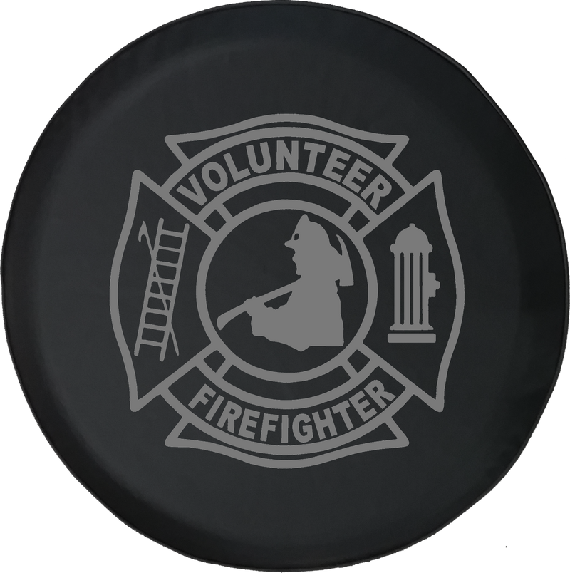Volunteer Firefighter EMTOffroad Jeep RV Camper Spare Tire Cover S198 - TireCoverPro 