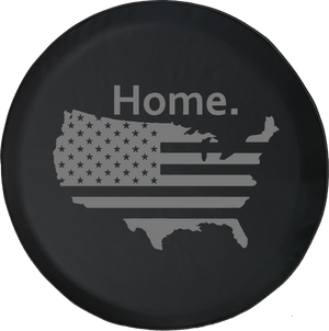 US United States Flag Stars & Bars Home Edition Offroad Jeep RV Camper Spare Tire Cover S223