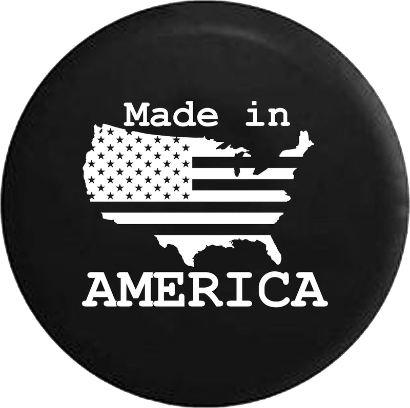 US United States Flag Made In America Trailer RV Offroad RV Camper Spare Tire Cover- Custom - TireCoverPro 