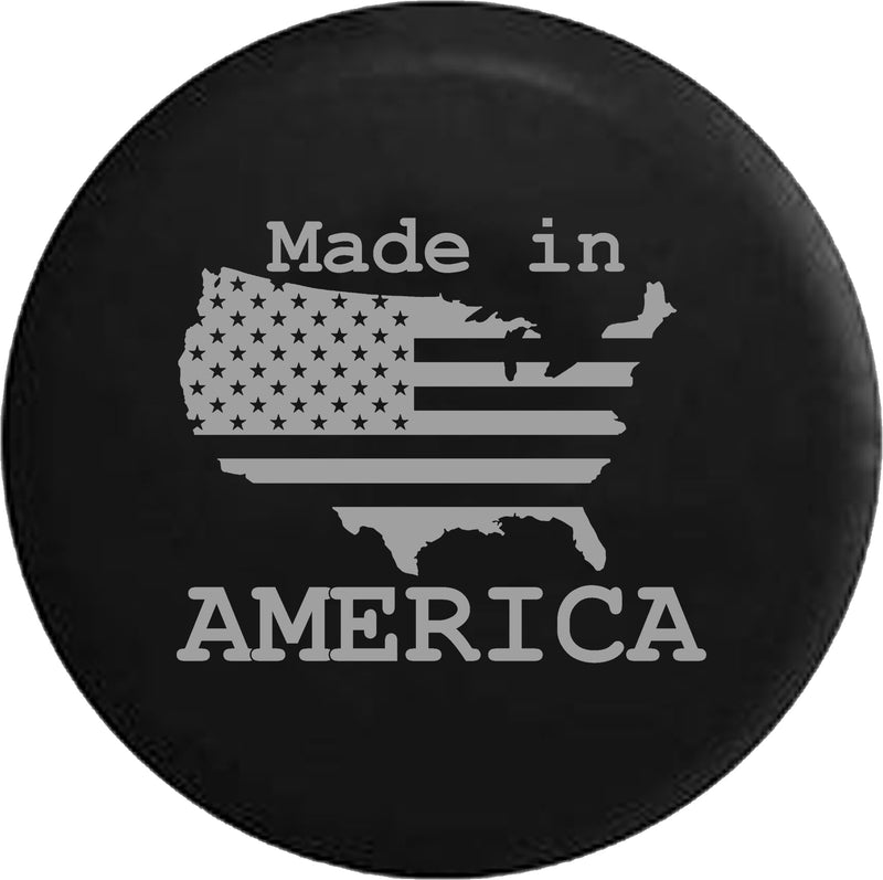 US United States Flag Made In America Trailer RV Offroad RV Camper Spare Tire Cover- Custom - TireCoverPro 