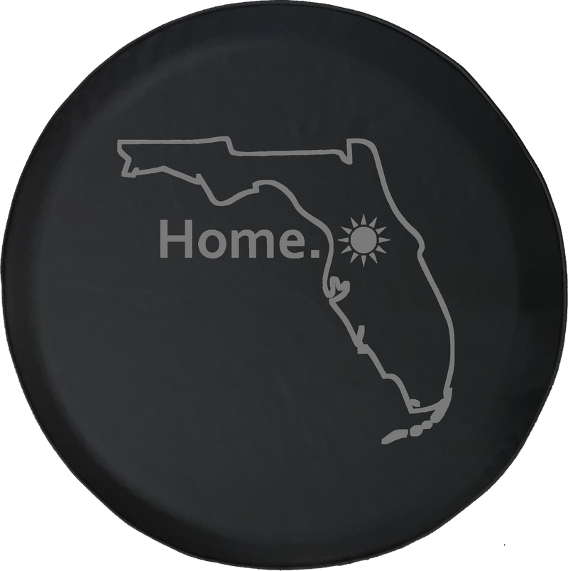 Jeep Liberty Spare Tire Cover With Florida Map Print (Liberty 02-12)