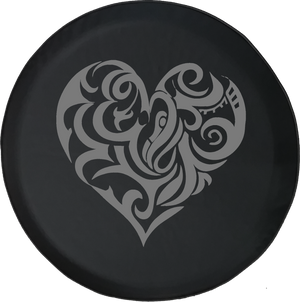 Jeep Liberty Tire Cover With Artistic Heart (Liberty 02-12)