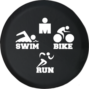 Swim Bike Run Tri Triathlon 5k 13.1 Racing Athlete Fitness Je Offroad Jeep RV Camper Spare Tire Cover S280