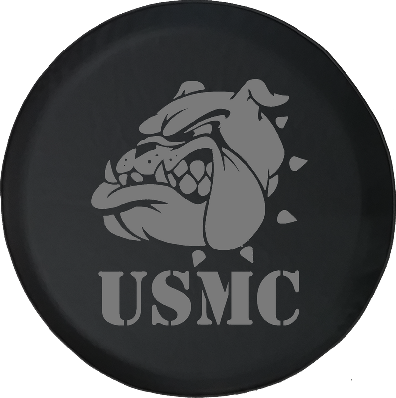 USMC Semper Fi Bulldog Military One Shot One Kill Offroad Jeep RV Camper Spare Tire Cover S305