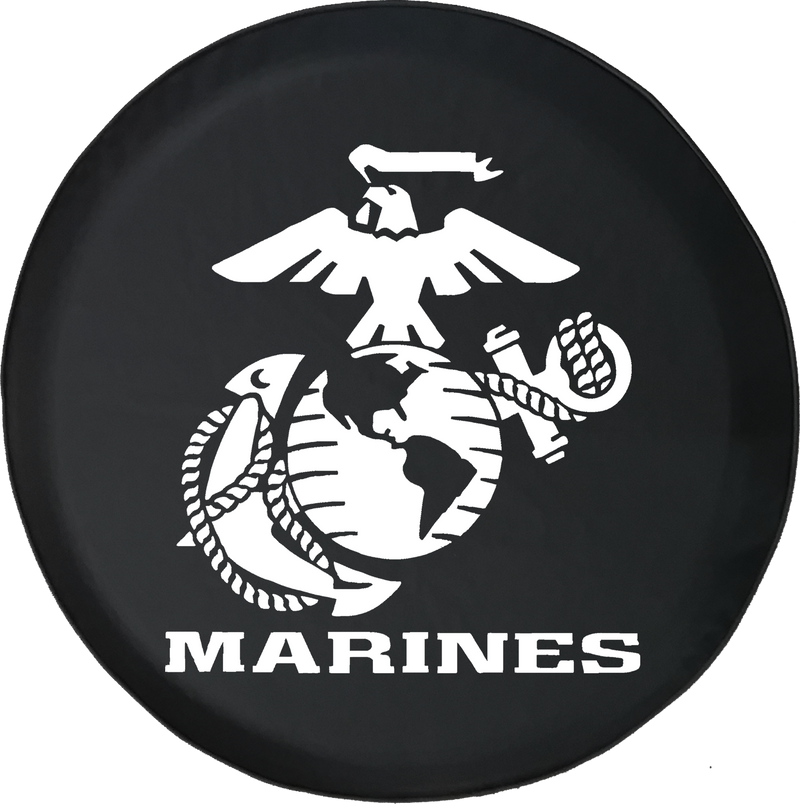 US Marines Eagle Globe Anchor Crest USMC Semper Fi Offroad Jeep RV Camper Spare Tire Cover S307