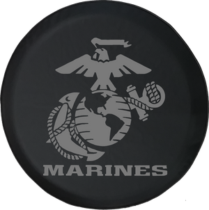 US Marines Eagle Globe Anchor Crest USMC Semper Fi Offroad Jeep RV Camper Spare Tire Cover S307