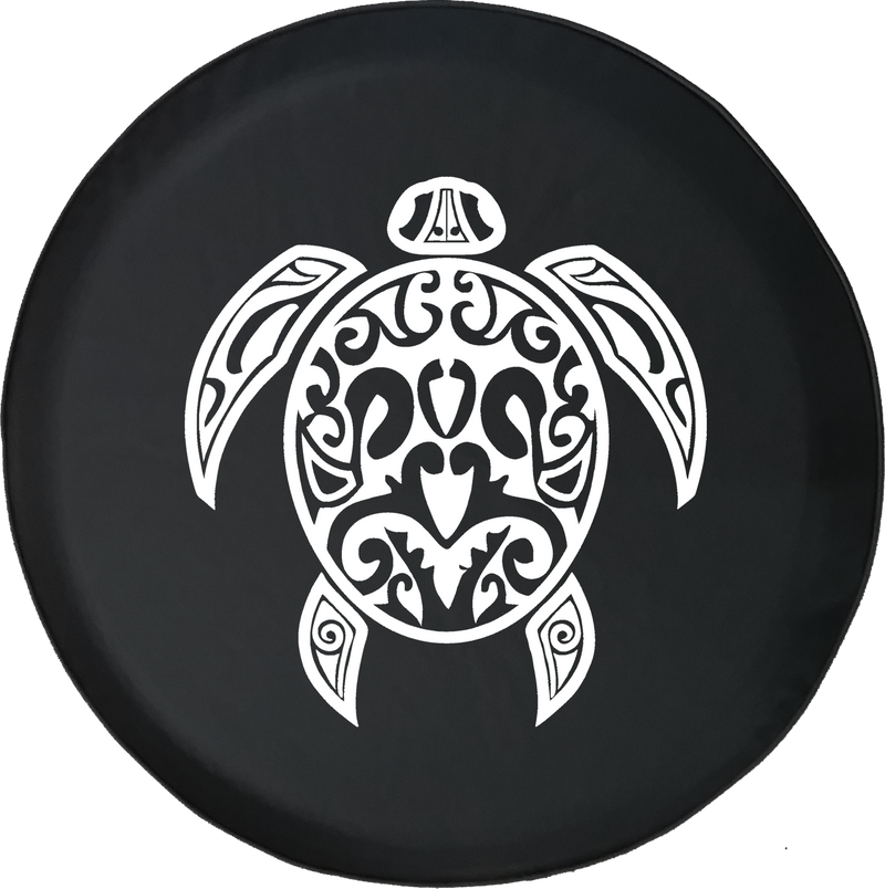 Jeep Liberty Spare Tire Cover With Sea Turtle Print (Liberty 02-12) White Ink