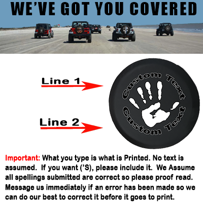 The Wave Offroad Club Handprint - Personalized Spare Tire Cover