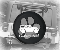 Paw Print The Wave Dog Lover- Personalized Spare Tire Cover