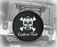 Steampunk Skull Crossbones - Personalized Spare Tire Cover