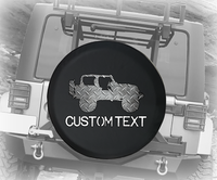 Diamond Plate Steel Topless American 4x4- Personalized Spare Tire Cover