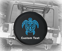 Ocean Water Tropical Sea Turtle- Personalized Spare Tire Cover