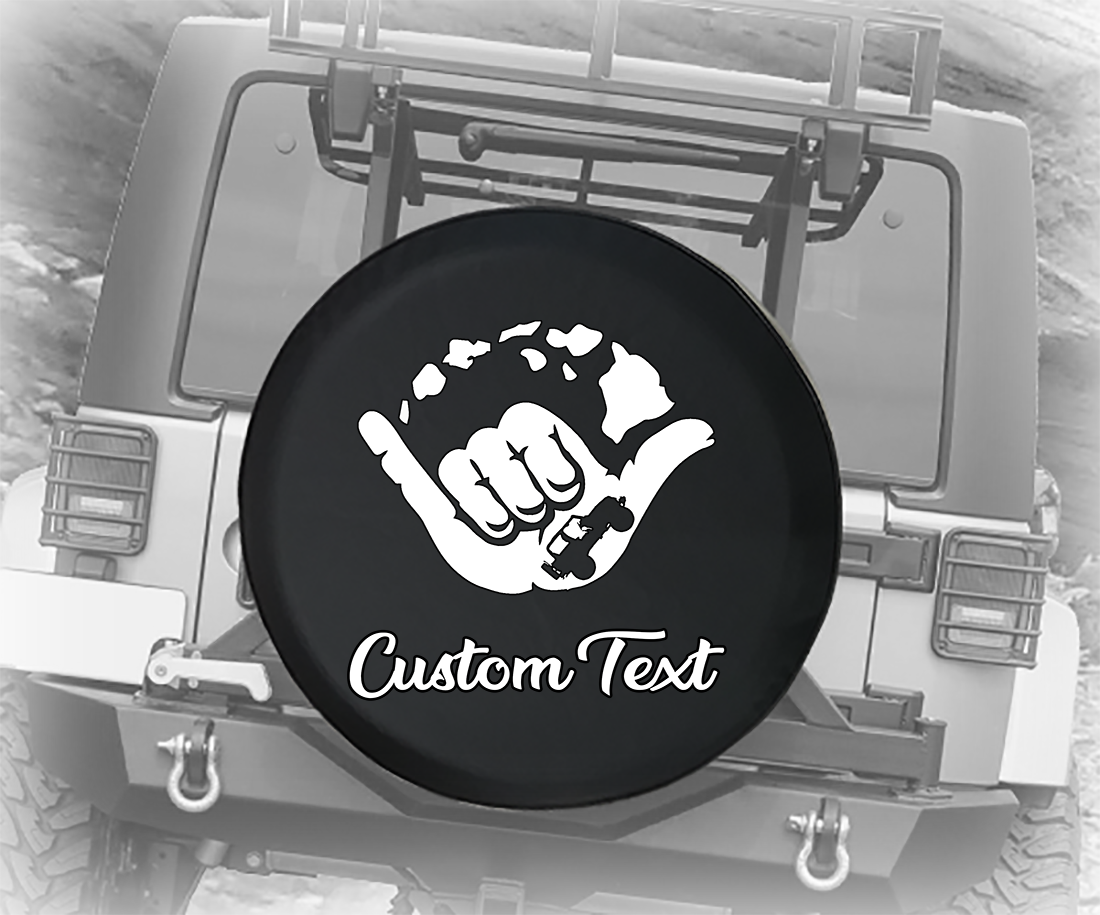 shaka camper Hawaiian Island Offroad Shaka- Personalized Spare Tire Cover – TireCoverPro