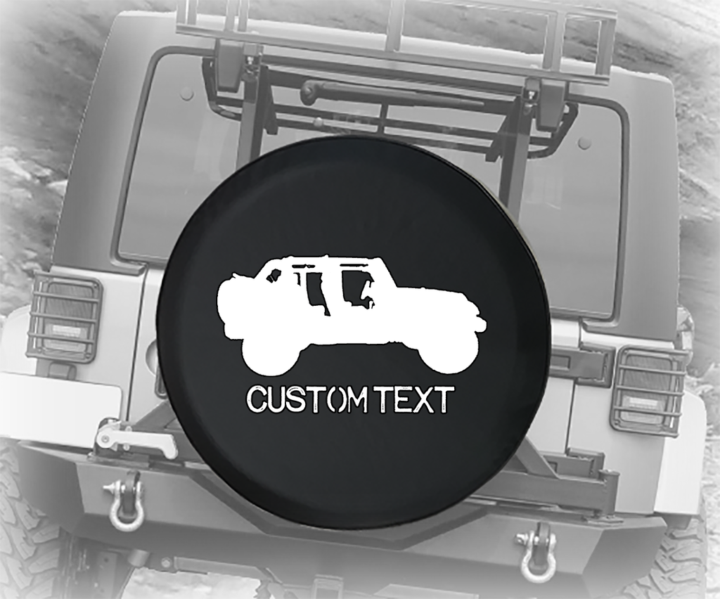 Military Style Topless American 4x4- Personalized Spare Tire Cover